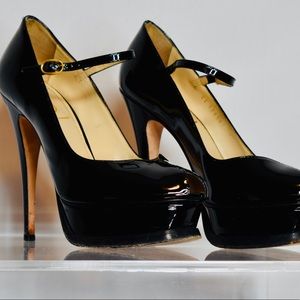 Yves Saint Laurent Black CROC EMBOSSED TRIBUTES